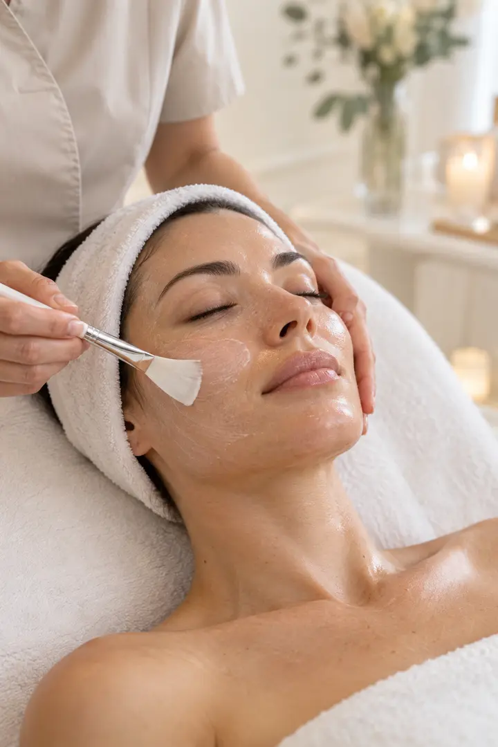 Atendimento de cuidado facial
