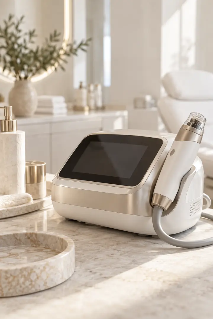 Equipamento estético em um ambiente claro